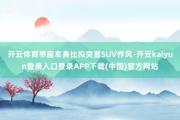 开云体育举座车身比拟突显SUV作风-开云kaiyun登录入口登录APP下载(中国)官方网站